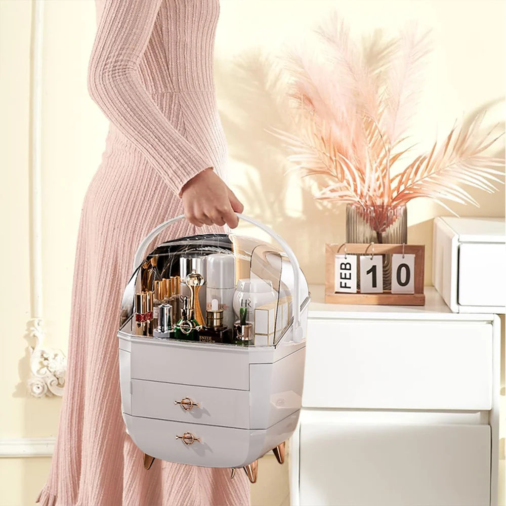 Cosmetic Storage Box Makeup Box Large Capacity Dustproof Desktop Drawer Make Up Drawer Container Jewelry Lipstick Boxs Organizer